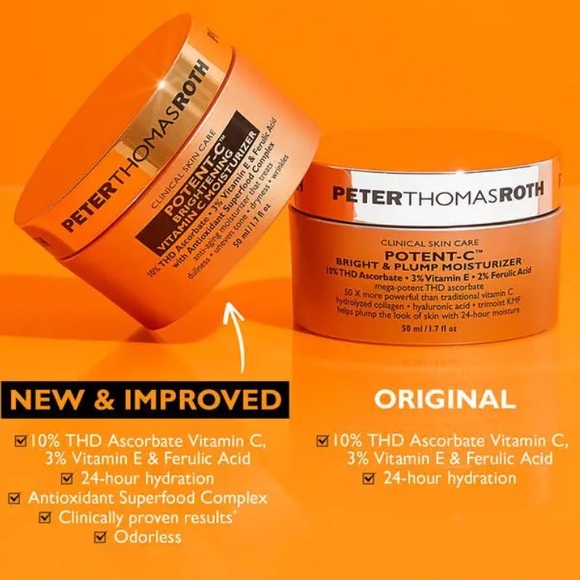 Potent-C Vitamin C Bright & Plump Moisturizer • Peter Thomas Roth • 🆕Full Size - Picture 9 of 10